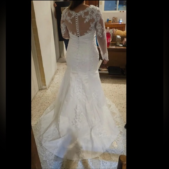 🎉PREORDER Lace Mermaid Wedding Bridal Tulle Dress - Sizes 2 thru 24 available - Picture 8 of 16